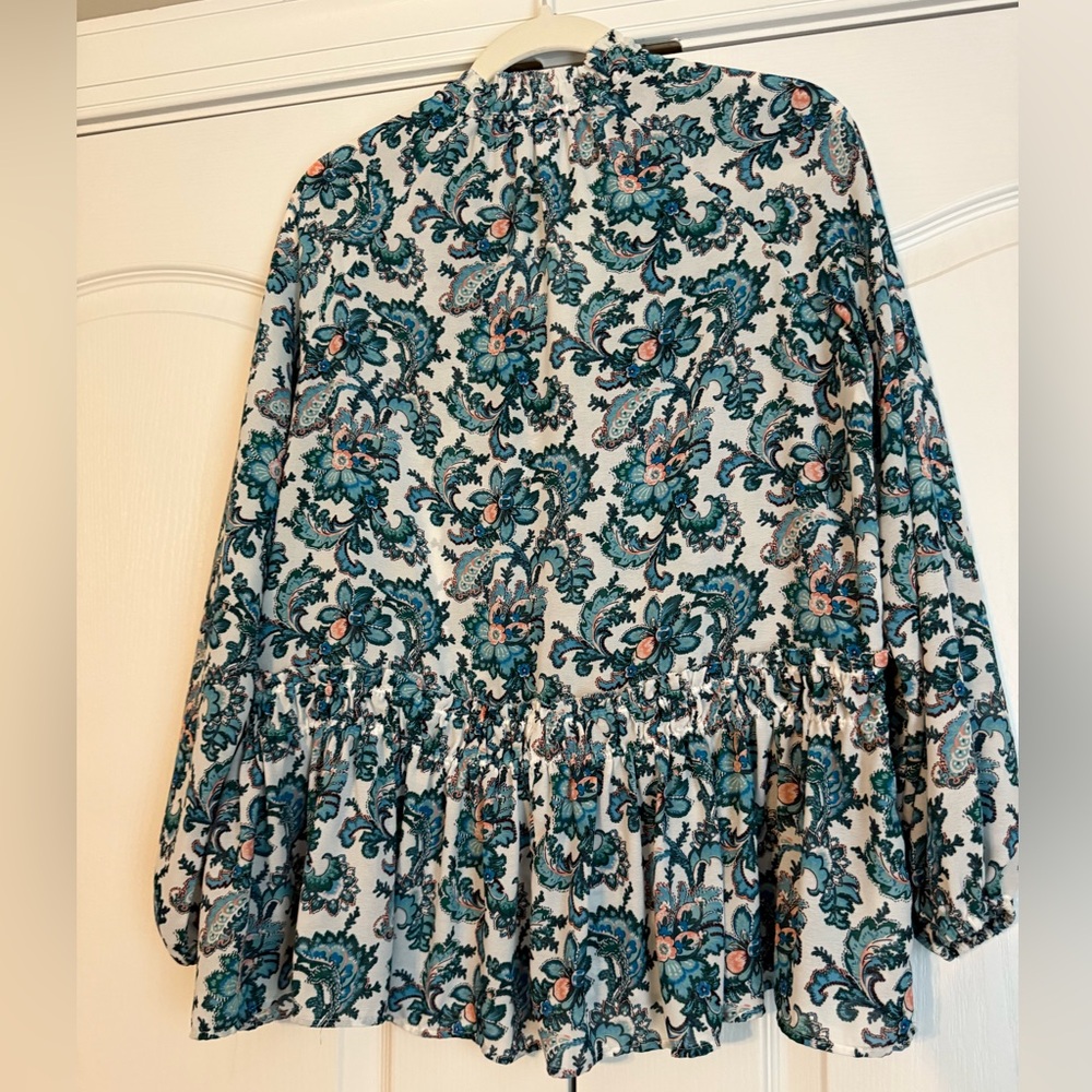 Loft Paisley Ruffle Neck Top - Picture 6 of 7